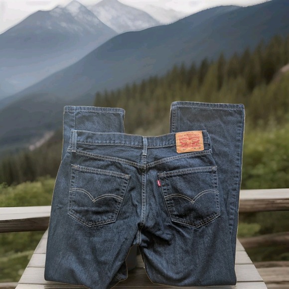 Levi's 527 Bootcut Men's Jeans Dark‎ Wash Size 36x30 Waterless Excellent Cond. - Picture 1 of 6